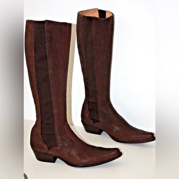 Free Lance Paris. Genuine leather sock western boot. Knee high. EU size 40 - Picture 5 of 7